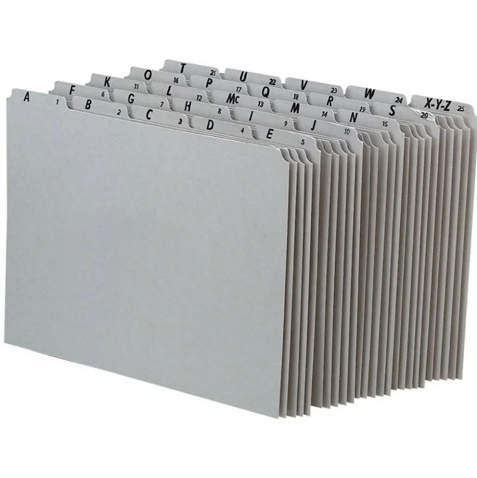 Pendaflex Pressboard Alphabetic File Guides, Letter Size, Gray