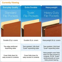 Pendaflex Standard Expanding File Pockets, 5.25