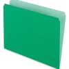 Pendaflex Straight-Cut Color File Folders, Letter Size, Bright Green, Box Of 100