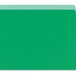 Pendaflex Straight-Cut Color File Folders, Letter Size, Bright Green, Box Of 100