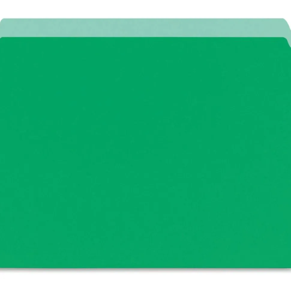 Pendaflex Straight-Cut Color File Folders, Letter Size, Bright Green, Box Of 100