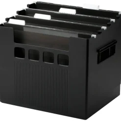 Pendaflex Super Decoflex 4-Storage File Folders, 11" x 12 3/4" x 10", Black