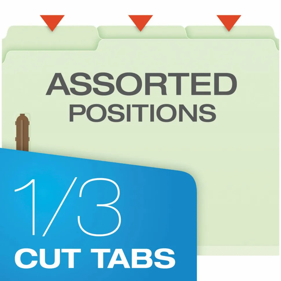 Pendaflex 1/3 Tab Cut Letter Recycled Top Tab File Folder