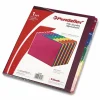 Pendaflex Top-Tab A-Z File Guides, Polypropylene, Letter Size, 1/5-Cut Tab, Assorted Colors, Pack Of 25