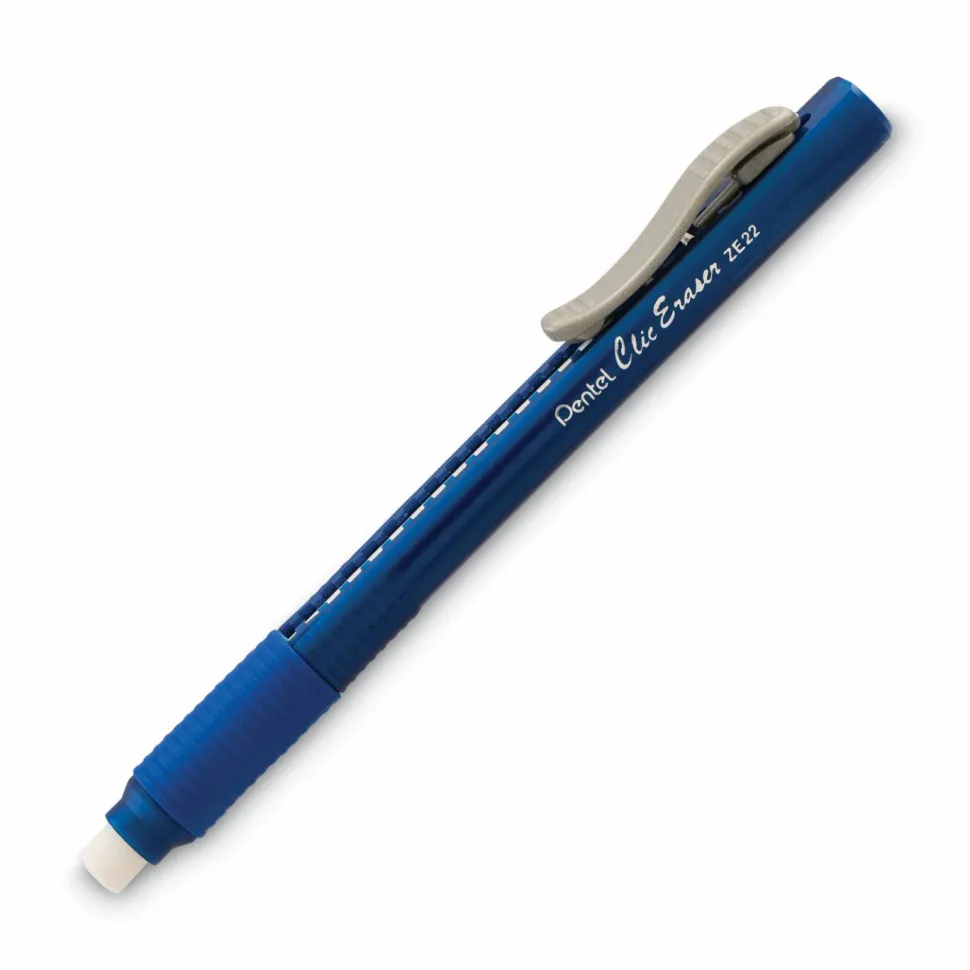 Pentel Clic Eraser, Blue Barrel