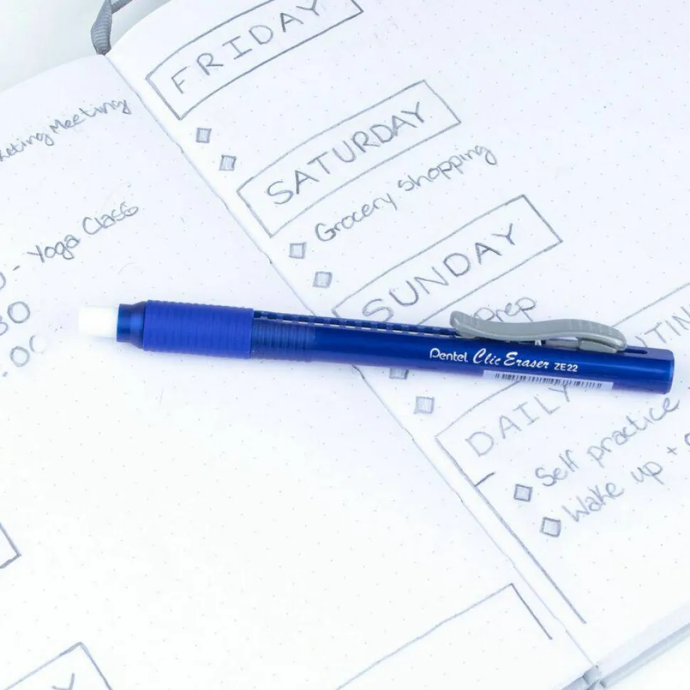 Pentel Clic Eraser, Blue Barrel