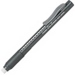 Pentel Clic Erasers, Black Barrel, Pack Of 4