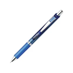 Pentel EnerGel RTX Retractable Liquid Gel Pens, Fine Point, 0.5 mm, 54% Recycled, Blue, Pack Of 12 Pens