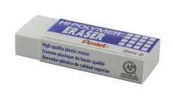 Pentel Hi-Polymer Eraser, Lead Pencil, Block, Non-abrasive, Latex-free, 0.5