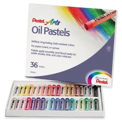 Pentel Oil Pastel Set, Assorted, Set Of 36