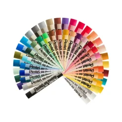 Pentel Oil Pastel Set With Carrying Case, Assorted, PHN50
