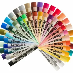 Pentel Oil Pastel Set With Carrying Case, Assorted, PHN50