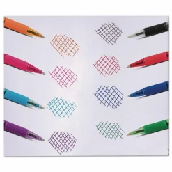 Pentel R.S.V.P. Ballpoint Pens, Medium Point, 1.0 mm, Clear Barrel, Assorted Ink Colors, Pack Of 8