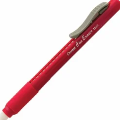 Pentel Rubber Grip Clic Eraser - Lead Pencil - Refillable - Pen - Retractable, Latex-free Grip, Pocket Clip, Ghost Resistant, No - ZE22B