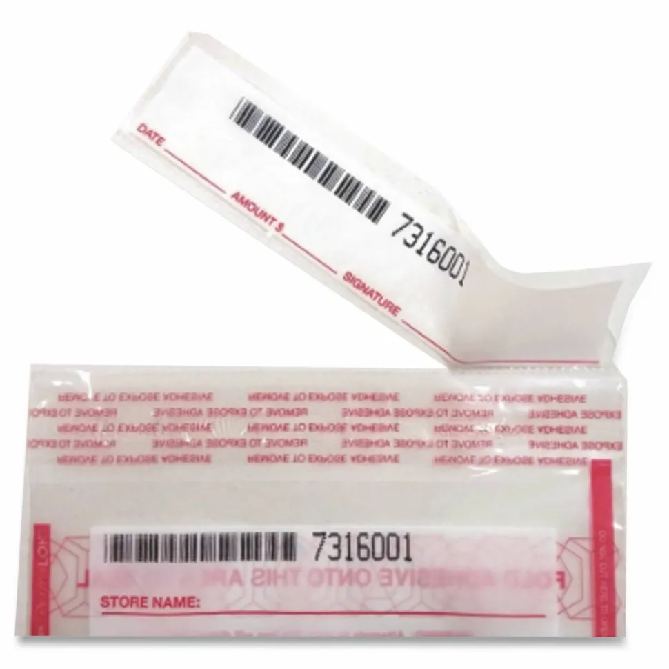 PermaLOK Deposit Bag, Plastic, 5.75" x 3" x 8.75", Clear, 1,000/Carton