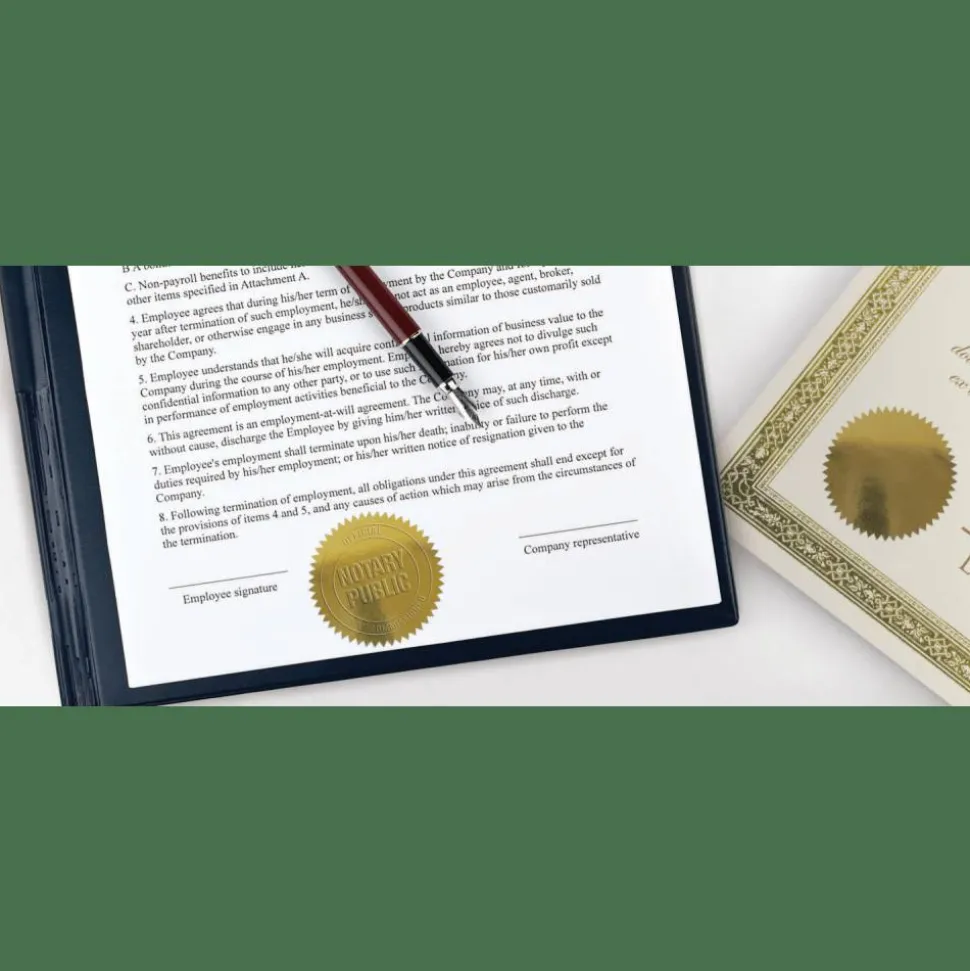 Permanent Self-Adhesive Notarial Seals, 2" Diameter, Pack Of 44