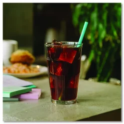 phade Stir Straws, 7-3/4", Ocean Blue, 375 Straws Per Box, Carton Of 10 Boxes