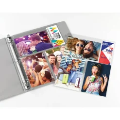 Photo Binder Pages, 4" x 6", Multi Direction, Clear, Pack Of 10