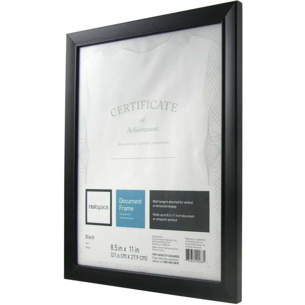 Photo/Document Frame, Cornell, 8-1/2" x 11", Black