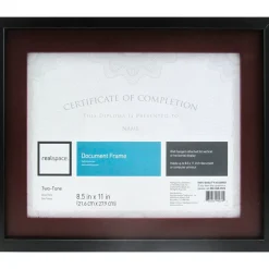 Photo/Document Frame, Gallery, 11" x 14" With Mat, Black/Brown