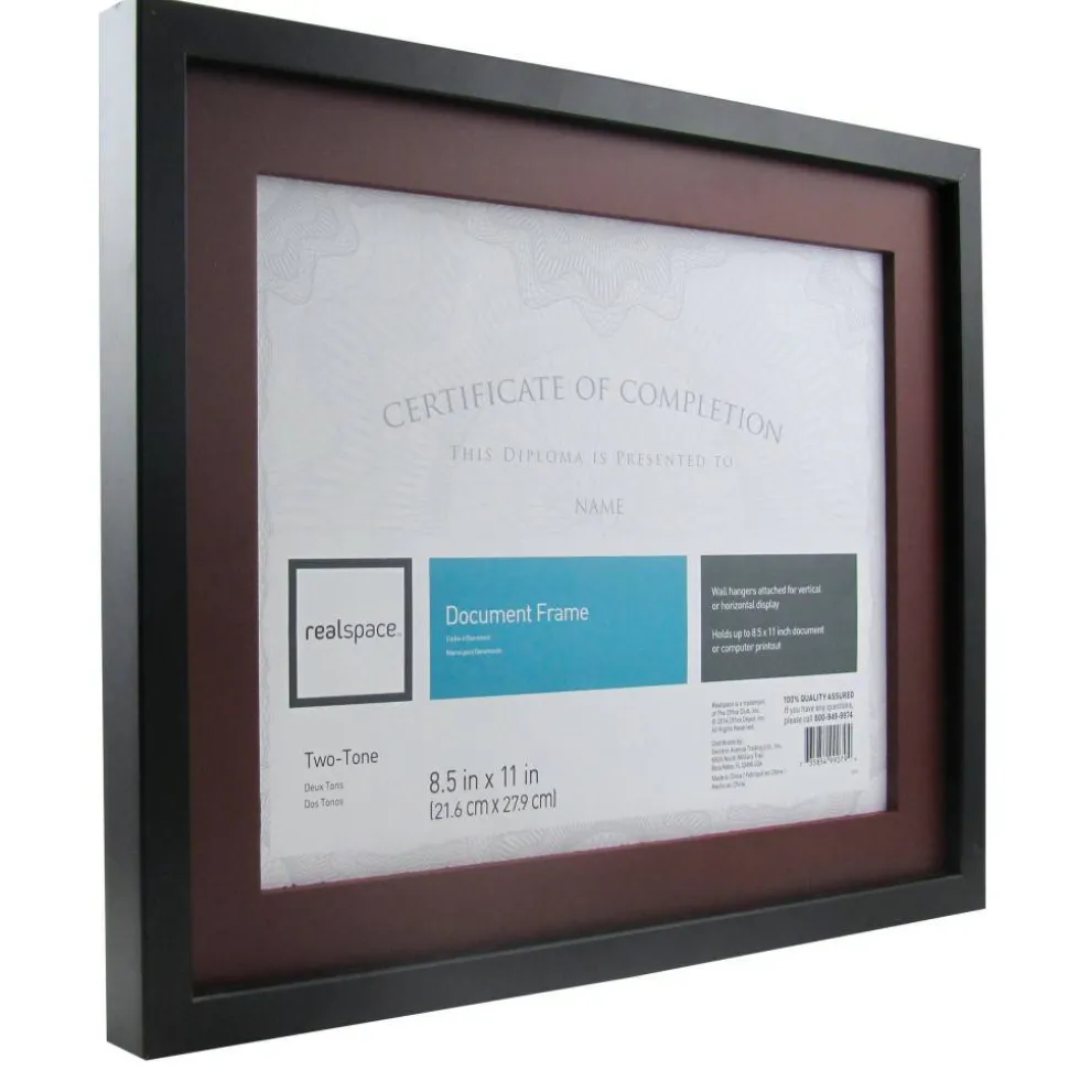 Photo/Document Frame, Gallery, 11" x 14" With Mat, Black/Brown
