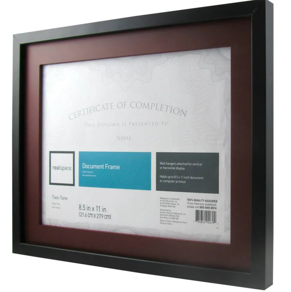 Photo/Document Frame, Gallery, 11" x 14" With Mat, Black/Brown