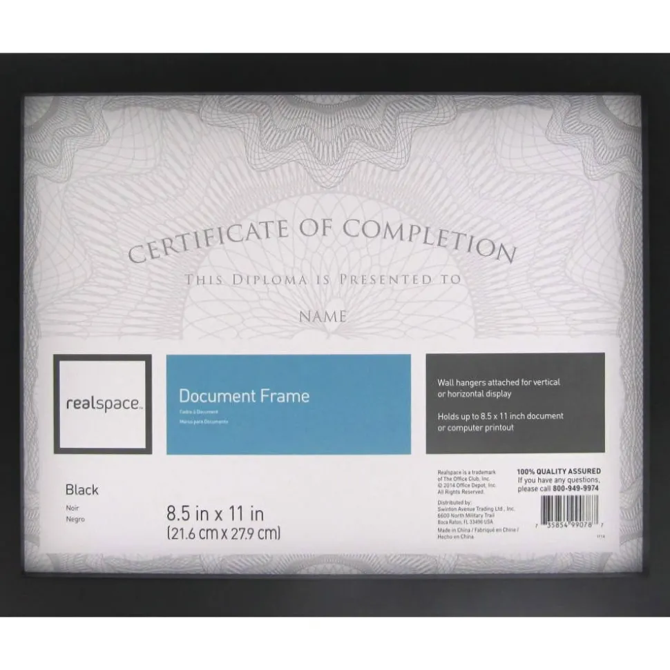 Photo/Document Frame, Gallery, 8-1/2" x 11", Black