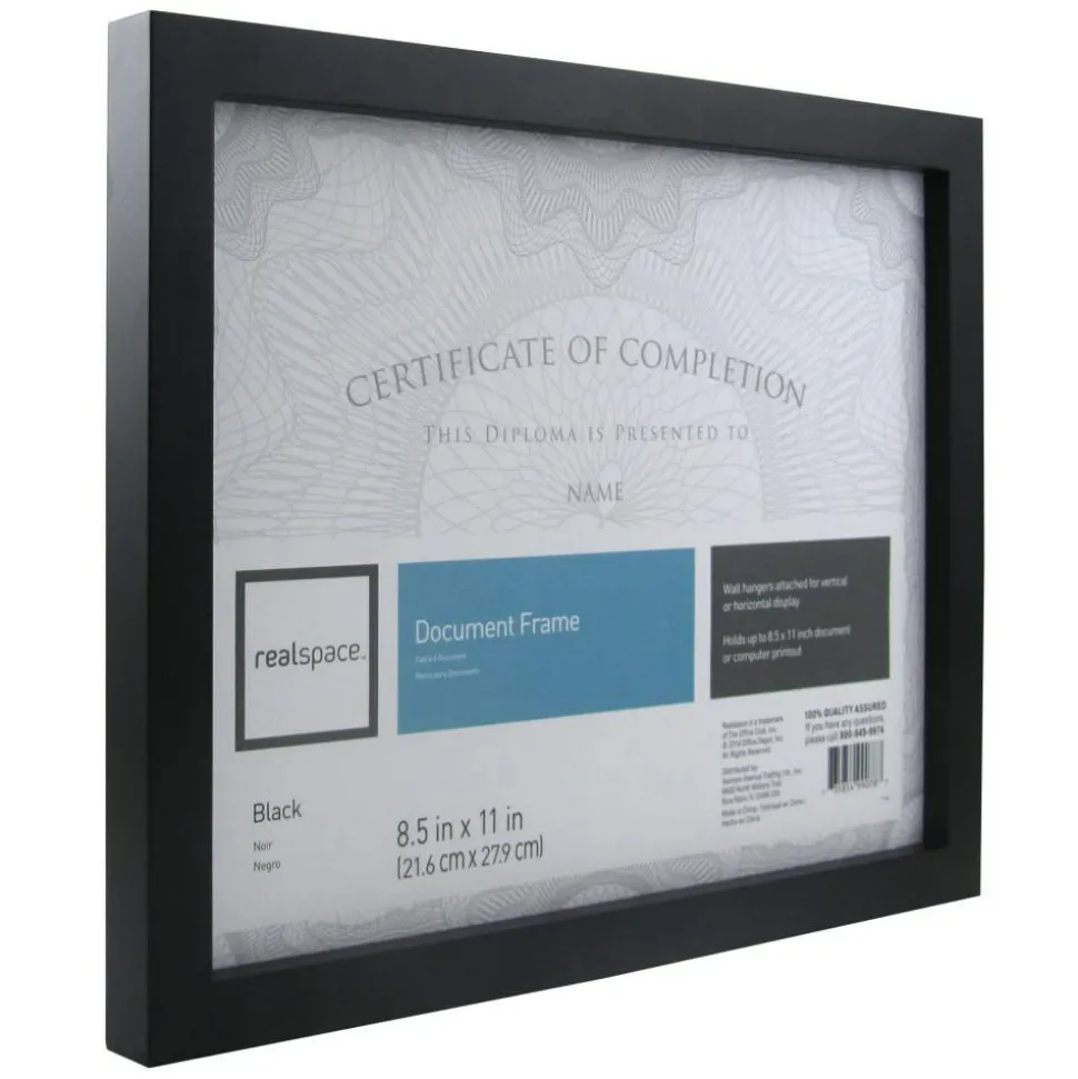 Photo/Document Frame, Gallery, 8-1/2" x 11", Black