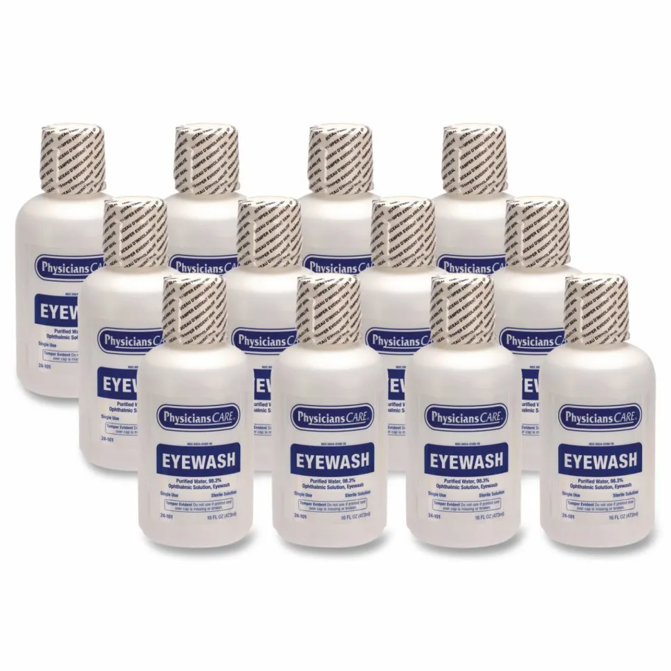 PhysiciansCare by First Aid Only Eye Wash, 16 oz Bottle, 12/Carton