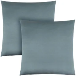 Pillows, Set Of 2, 18 X 18 Square, Insert Included, Decorative Throw, Accent, Sofa, Couch, Bedroom, Blue Hypoallergenic Polyester, Modern