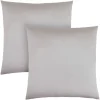 Pillows, Set Of 2, 18 X 18 Square, Insert Included, Decorative Throw, Accent, Sofa, Couch, Bedroom, Grey Hypoallergenic Polyester, Modern