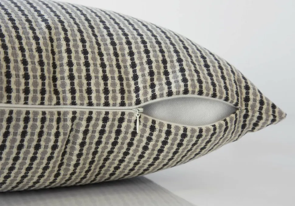 Pillows, Set Of 2, 18 X 18 Square, Insert Included, Decorative Throw, Accent, Sofa, Couch, Bedroom, Grey And Black Hypoallergenic Polyester, Modern