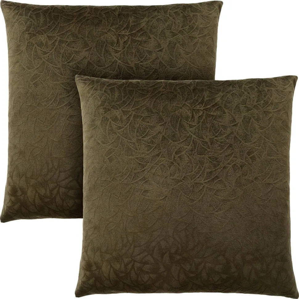 Pillows, Set Of 2, 18 X 18 Square, Insert Included, Decorative Throw, Accent, Sofa, Couch, Bedroom, Green Hypoallergenic Polyester, Modern