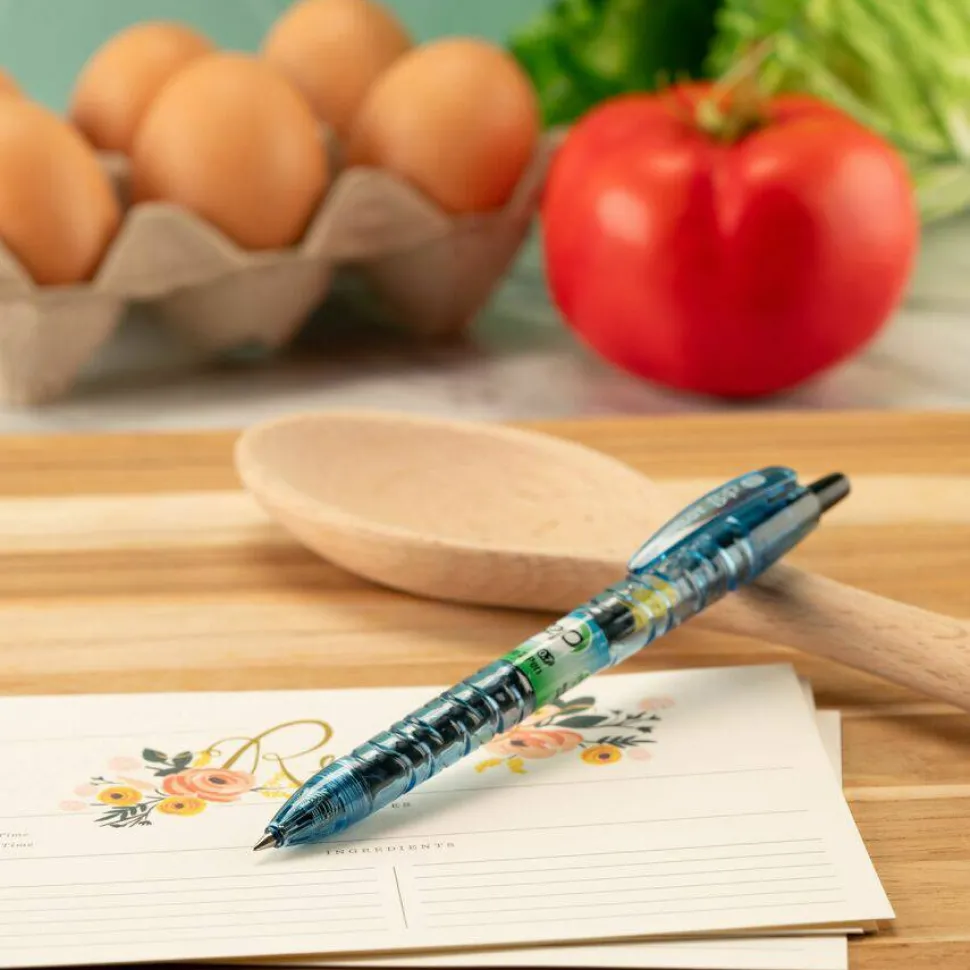 Pilot "Bottle to Pen" B2P Retractable Gel Pens, Fine Point, 0.7 mm, 89% Recycled, Translucent Barrel, Black Ink, Pack Of 12