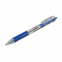 Pilot EasyTouch Retractable Ballpoint Pens, Fine Point, 0.7 mm, Clear Barrel, Blue Ink, Pack Of 12