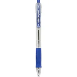 Pilot EasyTouch Retractable Ballpoint Pens, Fine Point, 0.7 mm, Clear Barrel, Blue Ink, Pack Of 12
