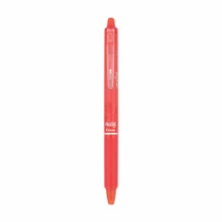 Pilot FriXion Ball Clicker Erasable Retractable Gel Pens, Pack of 12, Fine Point, 0.7 mm, Red Barrels, Red Ink