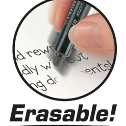 Pilot FriXion Ball Clicker Erasable Retractable Gel Pens, Pack of 12, Fine Point, 0.7 mm, Red Barrels, Red Ink