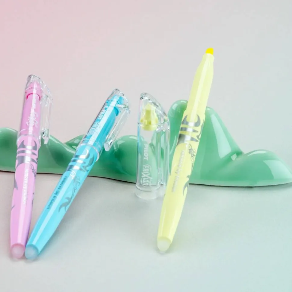 Pilot FriXion Light Pastel Erasable Highlighters, Pack of 5, Chisel Tip, Assorted Colors, 46543