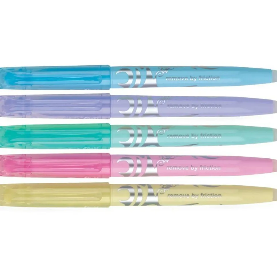 Pilot FriXion Light Pastel Erasable Highlighters, Pack of 5, Chisel Tip, Assorted Colors, 46543