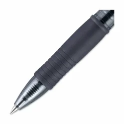 Pilot G2 Retractable Gel Pens, Fine Point, 0.7 mm, Clear Barrels, Navy Ink, Pack Of 12 Pens