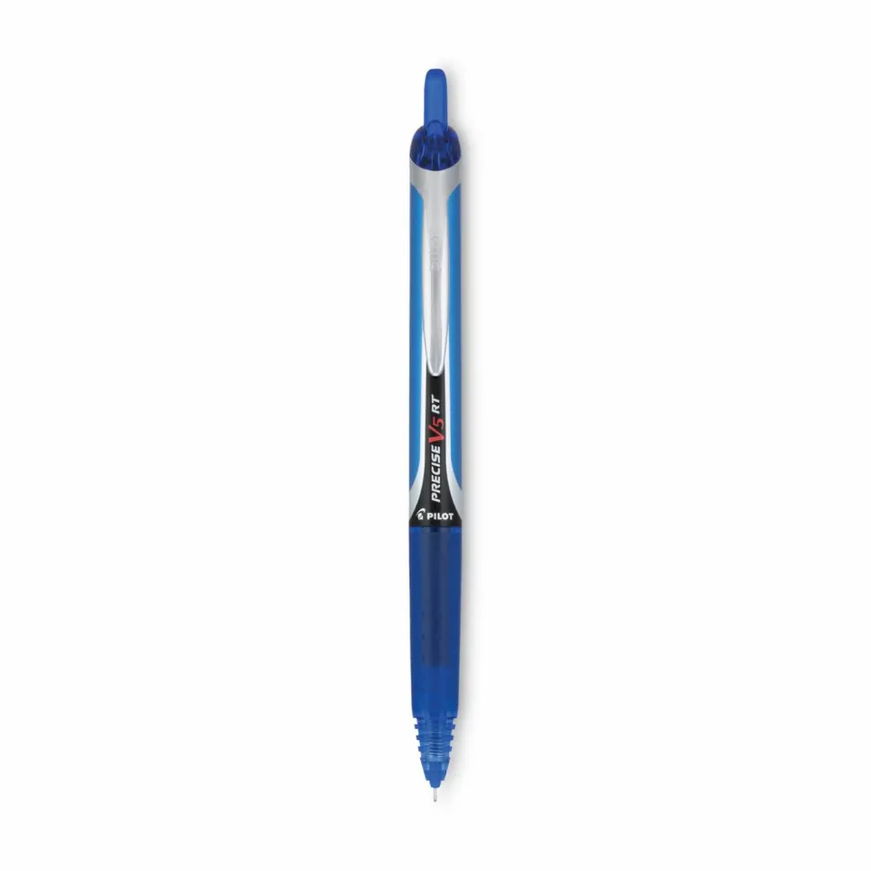 Pilot Precise V5RT Rollerball Pen, Retractable, Extra-Fine 0.5 mm, Blue Ink, Blue Barrel
