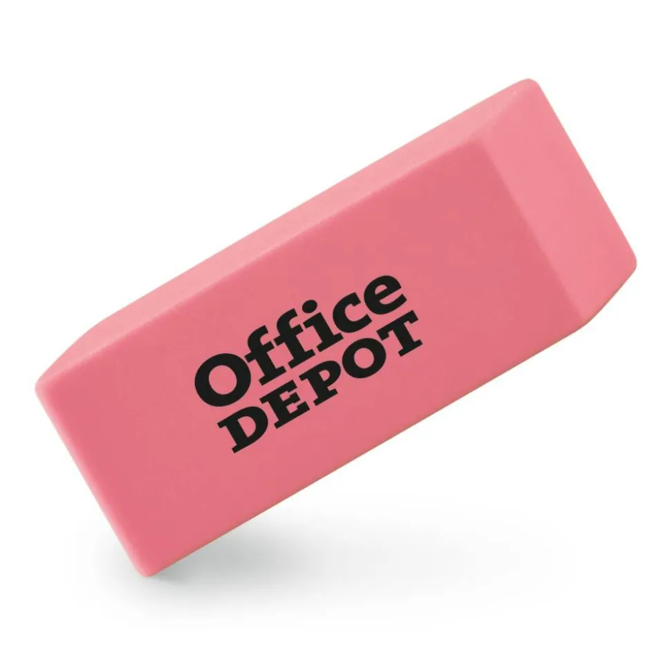 Pink Bevel Erasers, Large, Pack Of 12