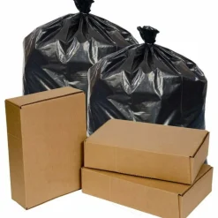 Pitt Plastics Repro Can Liners, 0.9-mil, 16 Gallons, Black, Case Of 500
