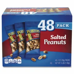 Planters Salted Peanuts, 1 oz Pack, 48/Box