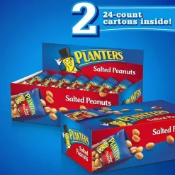 Planters Salted Peanuts, 1 oz Pack, 48/Box