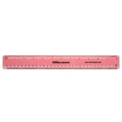 Plastic Ruler, 12", Assorted Colors (No Color Choice)