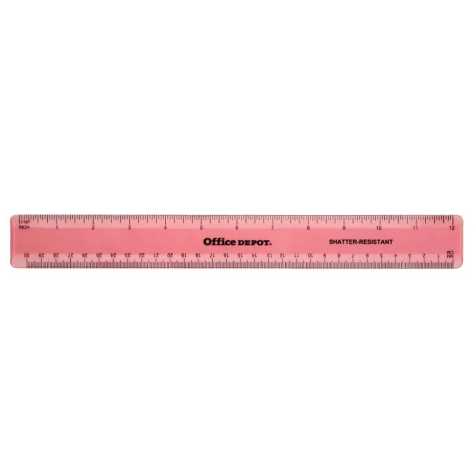 Plastic Ruler, 12", Assorted Colors (No Color Choice)