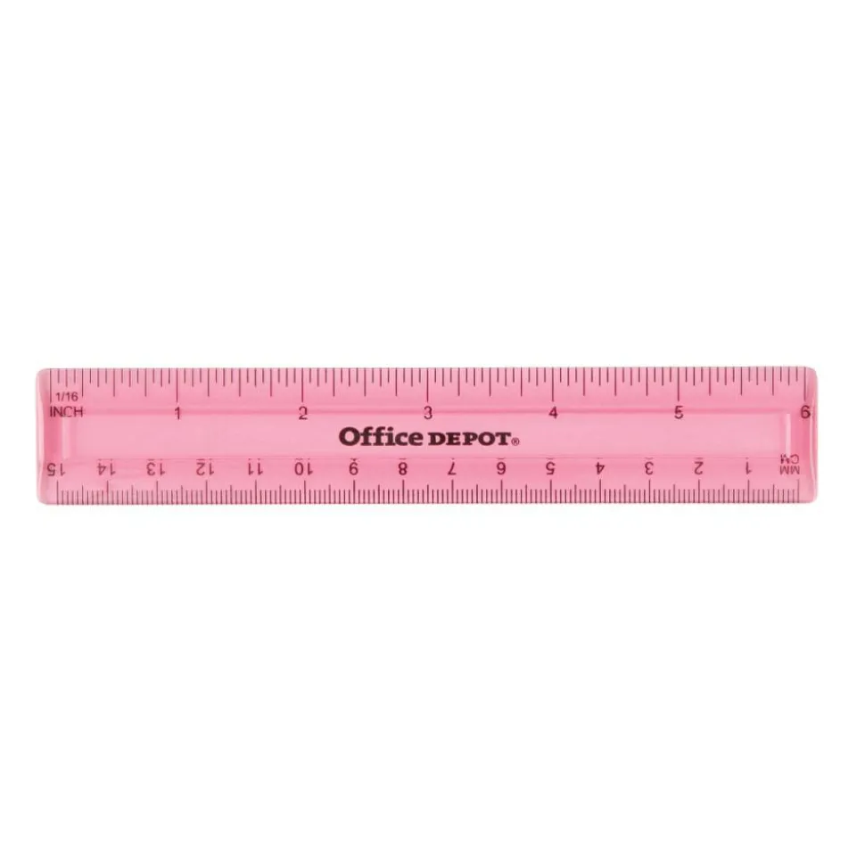 Plastic Ruler, 6", Assorted Colors (No Color Choice), 1 Each