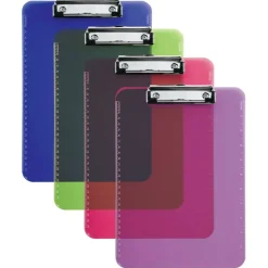 Plastic Clipboard, 9" x 12-1/2", Assorted Colors (No Color Choice)